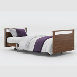 The Opera® Signature bed is height adjustable, making it suitable for both nursing care and ease of access. The bed's extensive height range allows it to be lowered close to the floor and raised up to a carer's waist level to make it easier to provide care.