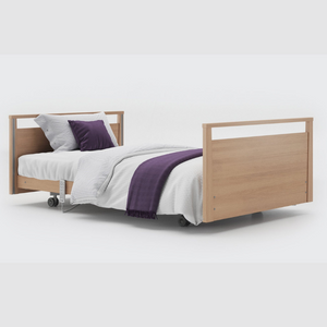 The Opera® Signature bed is height adjustable, making it suitable for both nursing care and ease of access. The bed's extensive height range allows it to be lowered close to the floor and raised up to a carer's waist level to make it easier to provide care.