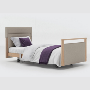 Raised upholstered online bed