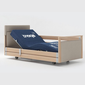 Opera Signature Upholstered Profiling Bed. The padded head and footboard design ensure's a comfortable and elegant finish. With height adjustment and full profiling features, this care bed is suitable for almost all user types.