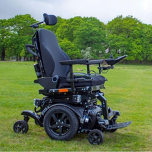Load image into Gallery viewer, Juvo B5/B6 mid-wheel drive power chair offers incomparable driving characteristics for all fields of application. The single-wheel suspension and torsion drive system form the basis for this intuitive drive type gives explicit maneuverability and sturdiness when used.