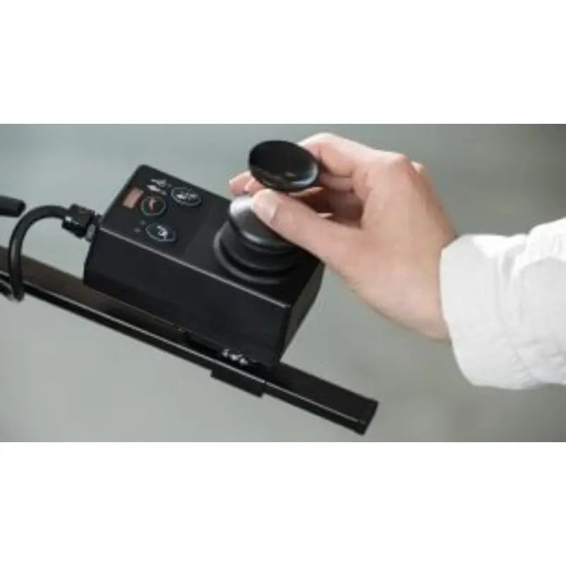 Attendant control The VR2 and TEN° can also be combined with an attendant control device. It can be positioned on the back of the wheelchair or on the left or right side. Another person can then provide assistance during driving. It also permits easy operation of the power seat adjustments.