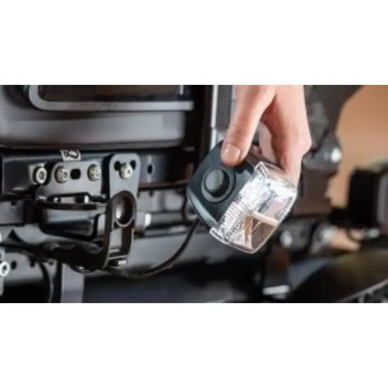 Magnetic LED lighting In case of impacts, for example on door frames or furniture, the special magnetic holder protects the clear glass housing against damage or loss as the LED lighting simply hangs by the cable, making it easy to reinstall.