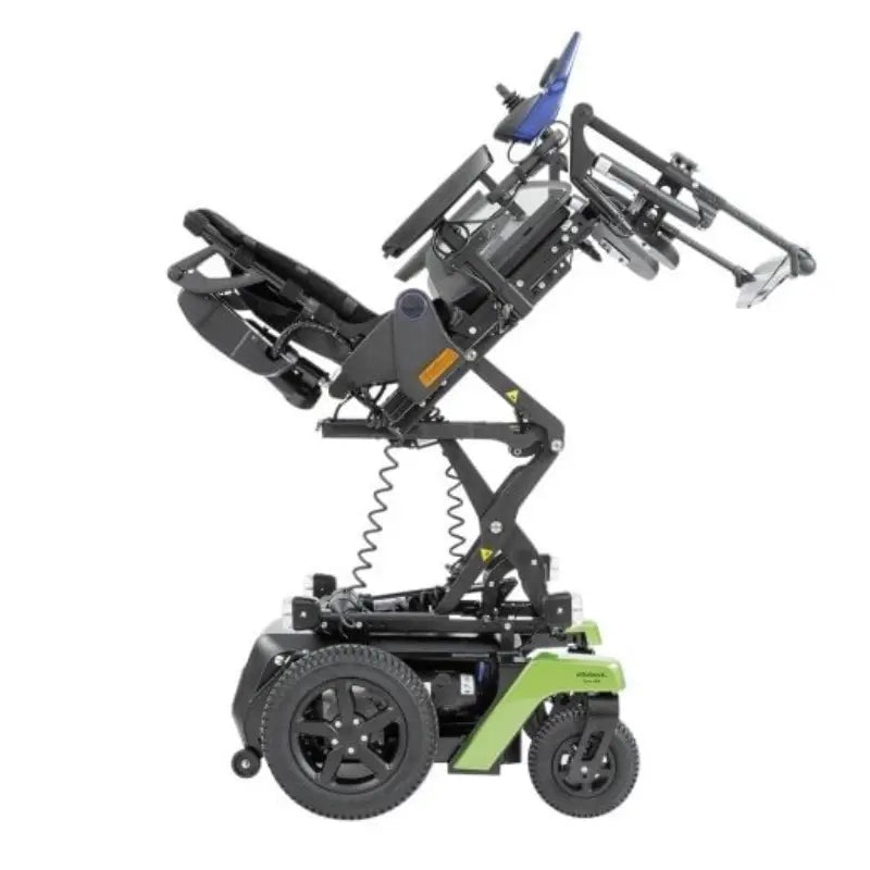 Seat lift/tilt mechanism (35 cm and 45°) Depending on your needs, you can equip your B4 with a seat lift/tilt mechanism that lets you adjust the seat height by 350 mm and permits a 45° power seat tilt with centre of gravity shifting.