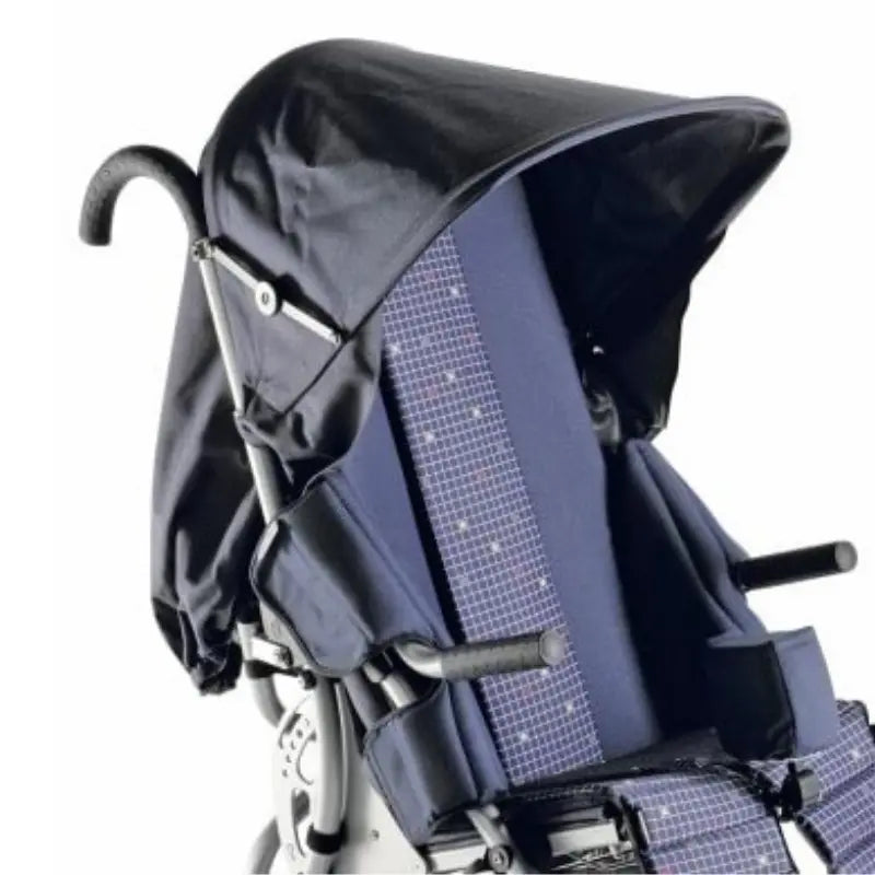 The Lisa Buggy is designed to promote a better upright posture in children. With adjustable seat depth, lower leg length, and back height, it can be used for different body sizes.