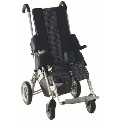 The Lisa Buggy is designed to promote a better upright posture in children. With adjustable seat depth, lower leg length, and back height, it can be used for different body sizes.