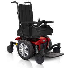 Load image into Gallery viewer, The Quantum Rehab Q4 wheelchair is a compact Mid-Wheel 6 Drive power chair that is a perfect solution for both indoor and outdoor use.  With an average speed of 4 mph, Q4 features a tight turning radius of 508 mm (20”) which provides an outstanding performance making Q4 easily maneuverable for any user.