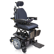 Load image into Gallery viewer, The Q6 Edge Z Power Chair is equipped with powerful 4-pole motors for maximum torque and Mid-Wheel 6 Design for exceptional outdoor performance and indoor maneuverability. The Q6 Edge Z Power Wheelchair comes with TRU-Balance 3 Seating and NE+ Controls and electronics options for unmatched adaptability and rehab capability.