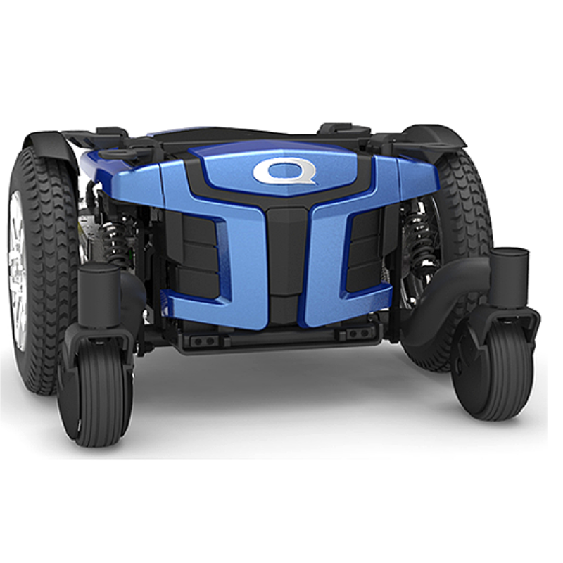 The Q6 Edge Z Power Chair is equipped with powerful 4-pole motors for maximum torque and Mid-Wheel 6 Design for exceptional outdoor performance and indoor maneuverability. The Q6 Edge Z Power Wheelchair comes with TRU-Balance 3 Seating and NE+ Controls and electronics options for unmatched adaptability and rehab capability.