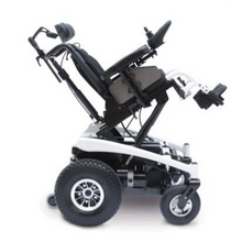 Load image into Gallery viewer, The Jazzy Sparky is the pediatric rear-wheel drive powered chair that is made to deliver full rehab capability in a compact pediatric package. Kids Sparky Electric wheelchair is a modern children&#39;s powerchair engineered to operate in tight child-sized spaces from the playground to the classroom and beyond and to keep up with today’s active child&#39;s needs.