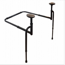 Load image into Gallery viewer, Stander EZ Stand N Go Handle height adjustable from 56-81cm; Width between handles adjustable from 48-66cm. Base dimensions adjustable depth 58cm-66cm; width adjustable from 48-66cm