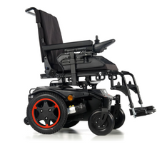 Load image into Gallery viewer, The QUICKIE Q100R is an innovative powerchair that combines precision engineering with a compact design. Using SMART base technology, the Q100R has a small footprint and a tiny turning circle, making it perfect for navigating tight spaces.