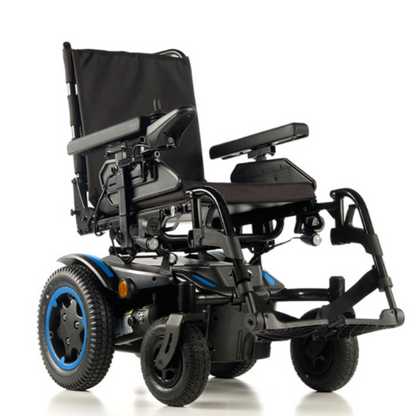 This entry-level powerchair is precision-measured to fit in short spaces without compromising on traction or stability. It also has the ability to climb kerbs up to 100 mm (4"), making it a great choice for those who need a little extra help getting around.