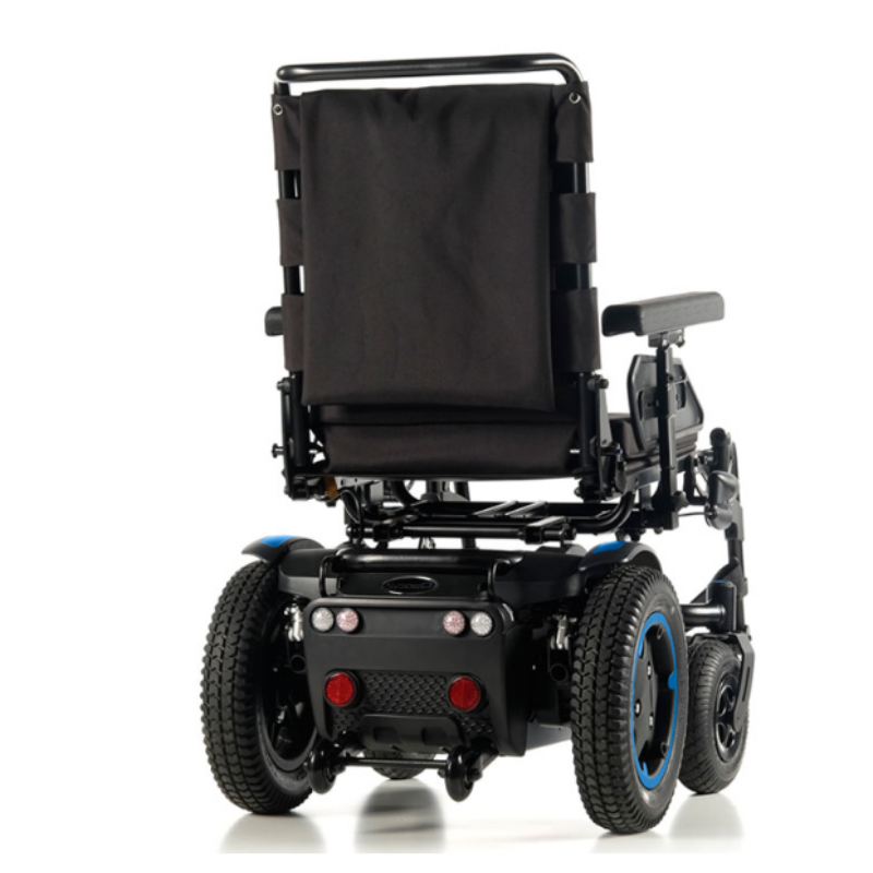 This entry-level powerchair is precision-measured to fit in short spaces without compromising on traction or stability. It also has the ability to climb kerbs up to 100 mm (4"), making it a great choice for those who need a little extra help getting around.