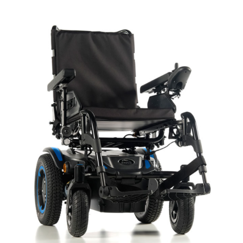 This entry-level powerchair is precision-measured to fit in short spaces without compromising on traction or stability. It also has the ability to climb kerbs up to 100 mm (4"), making it a great choice for those who need a little extra help getting around.