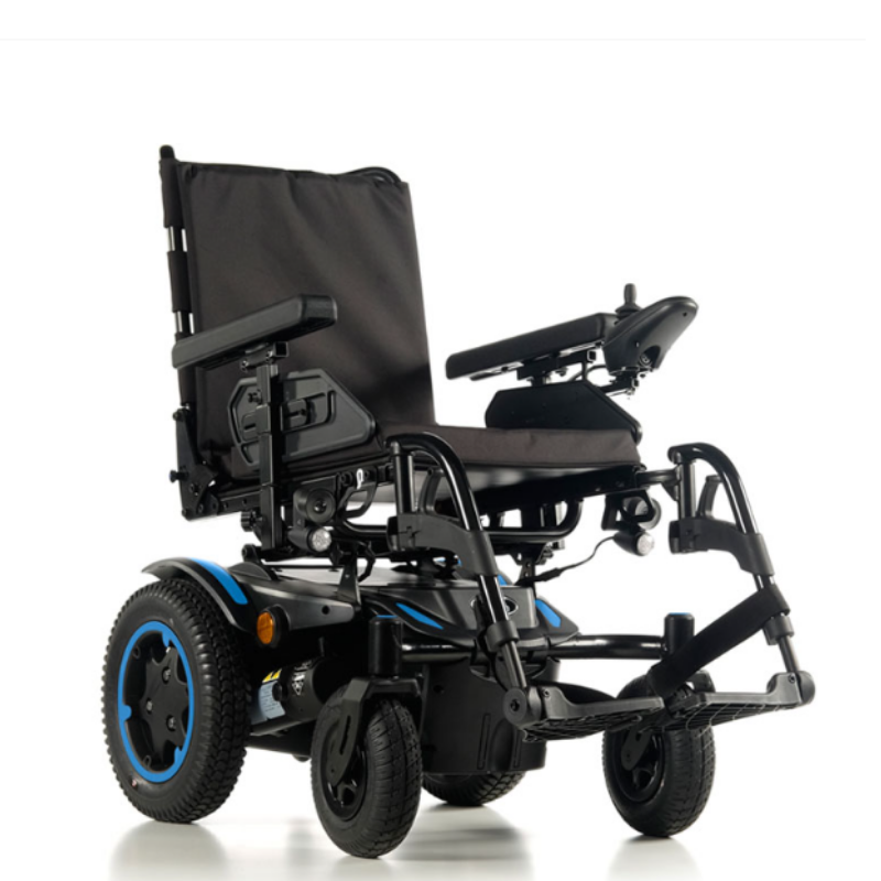 This entry-level powerchair is precision-measured to fit in short spaces without compromising on traction or stability. It also has the ability to climb kerbs up to 100 mm (4"), making it a great choice for those who need a little extra help getting around.