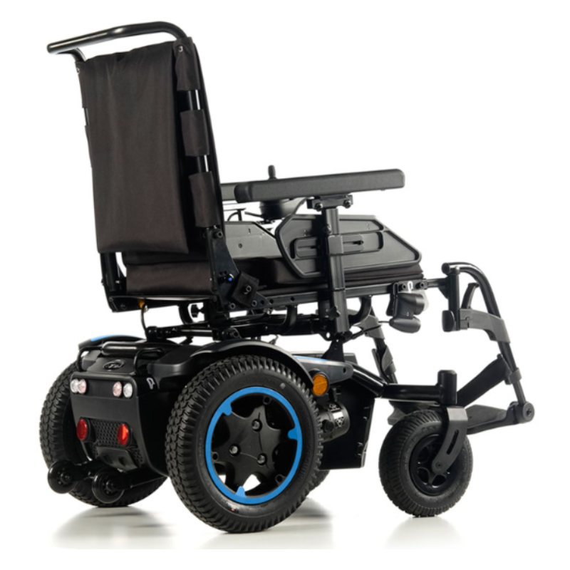 This entry-level powerchair is precision-measured to fit in short spaces without compromising on traction or stability. It also has the ability to climb kerbs up to 100 mm (4"), making it a great choice for those who need a little extra help getting around.