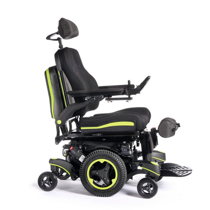 The Q700-UP M Ergo is a top-of-the-line power wheelchair that offers excellent manoeuvrability in tight compact spaces.