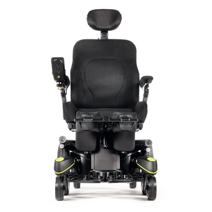 The Q700-UP M Ergo is a top-of-the-line power wheelchair that offers excellent maneuverability in tight compact spaces.
