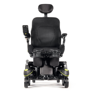 The Q700-UP M Ergo is a top-of-the-line power wheelchair that offers excellent maneuverability in tight compact spaces.