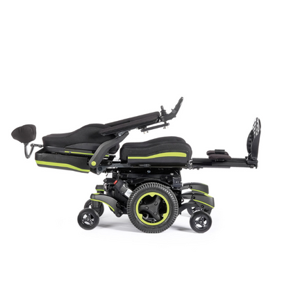 The Q700-UP M Ergo is a top-of-the-line power wheelchair that offers excellent maneuverability in tight compact spaces.