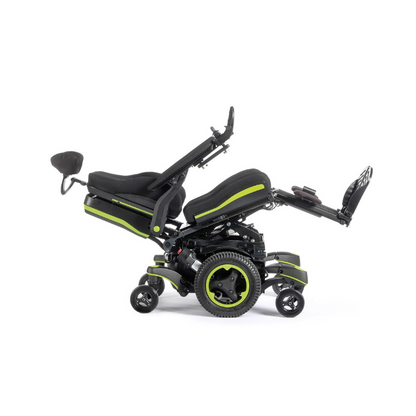 The Q700-UP M Ergo is a top-of-the-line power wheelchair that offers excellent maneuverability in tight compact spaces.