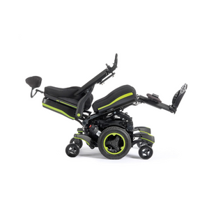 The Q700-UP M Ergo is a top-of-the-line power wheelchair that offers excellent maneuverability in tight compact spaces.