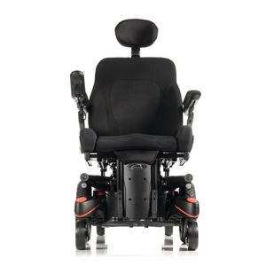 With the independent movement of all six wheels, this wheelchair can easily navigate obstacles and inclines. Powered by ultra-reliable motors and a choice of 60 or 80 Ah batteries, the Q700 M Ergo is built to last.