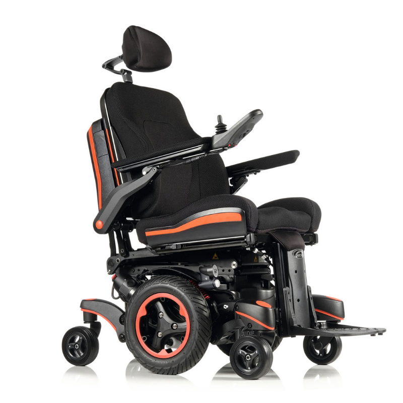 With the independent movement of all six wheels, this wheelchair can easily navigate obstacles and inclines. Powered by ultra-reliable motors and a choice of 60 or 80 Ah batteries, the Q700 M Ergo is built to last.