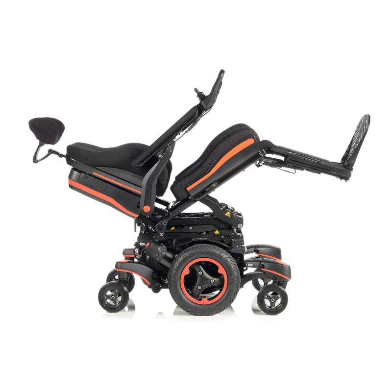 With the independent movement of all six wheels, this wheelchair can easily navigate obstacles and inclines. Powered by ultra-reliable motors and a choice of 60 or 80 Ah batteries, the Q700 M Ergo is built to last.
